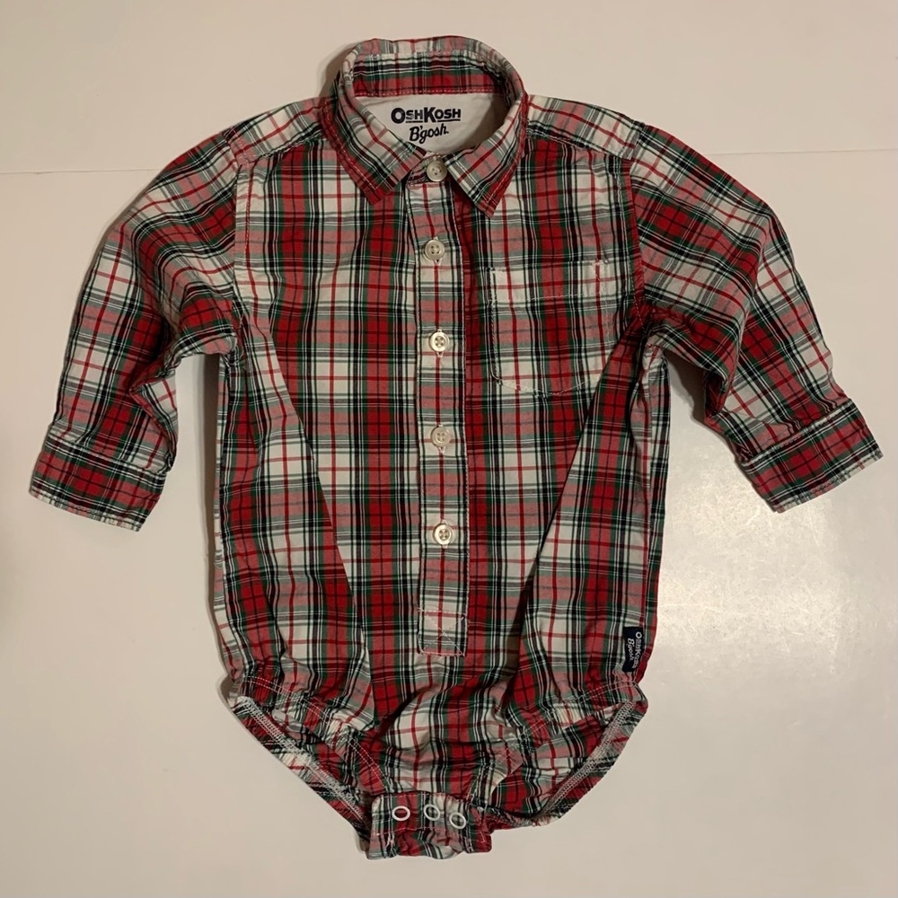 OshKosh B'gosh Red Plaid Kids Shirt 18 Months